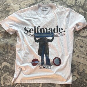 G west White Graphic T-Shirt for Men NWOT